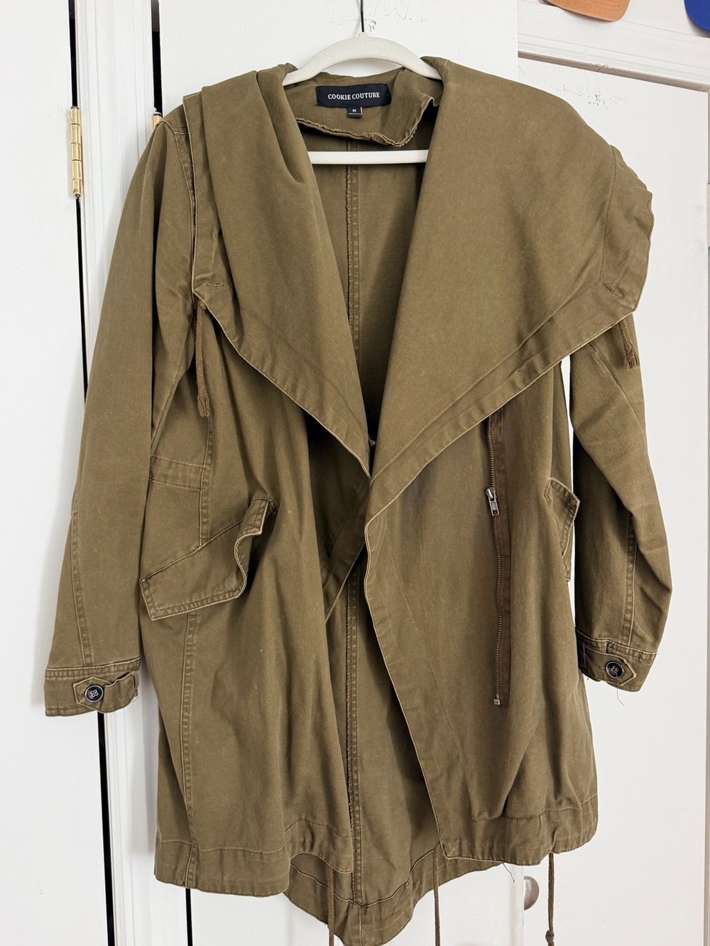 Olive Utility Hooded Jacket
